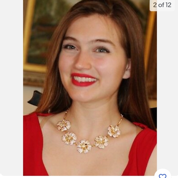 Kate Spade crystal Pave Posey statement necklace - Picture 3 of 9